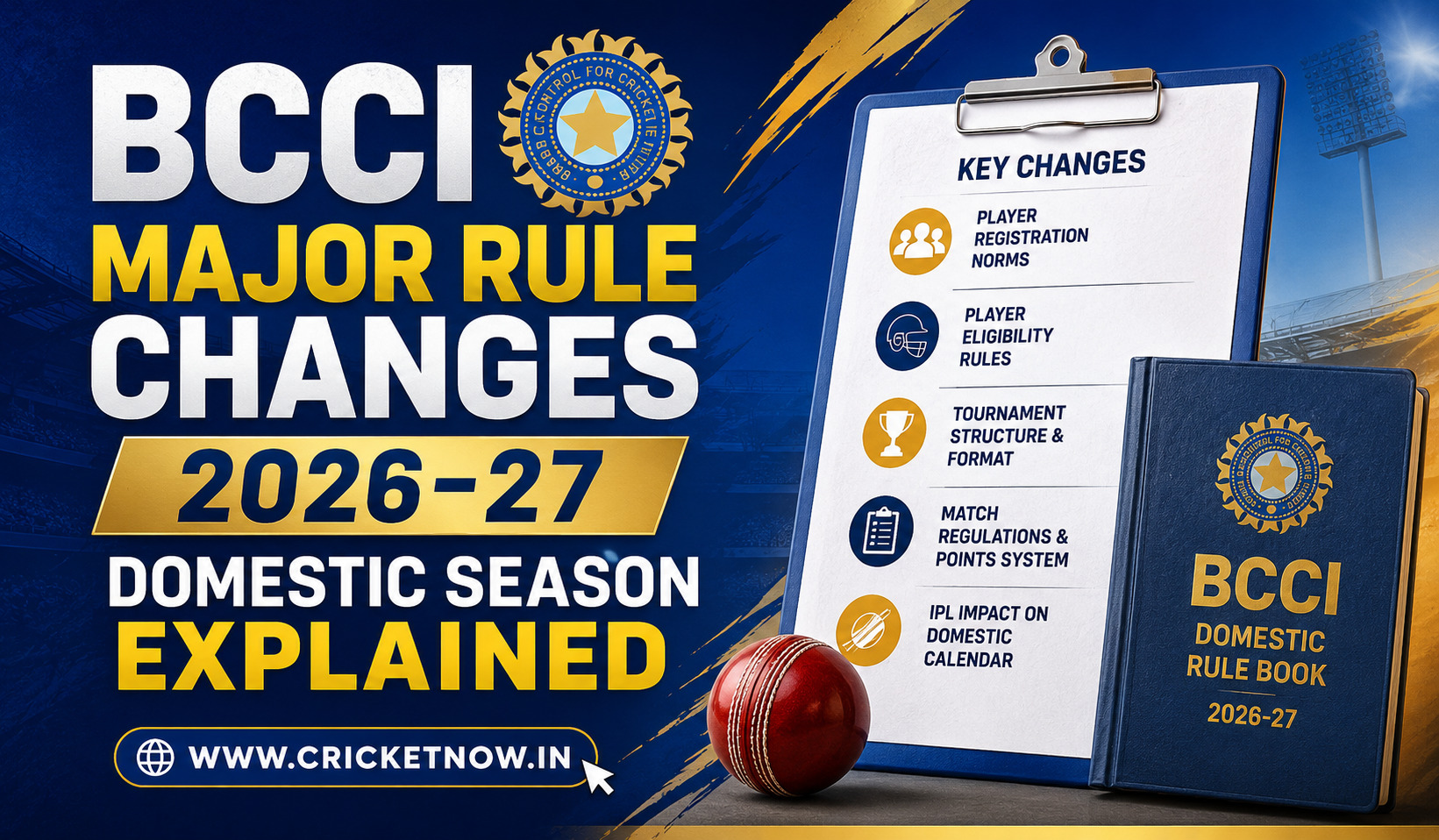BCCI Major Rule Changes 2026-27 Domestic Season Explained