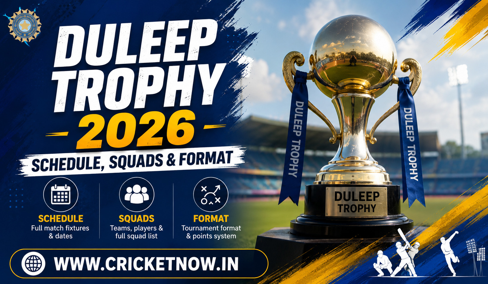 Duleep Trophy 2026 Schedule, Squads & Format
