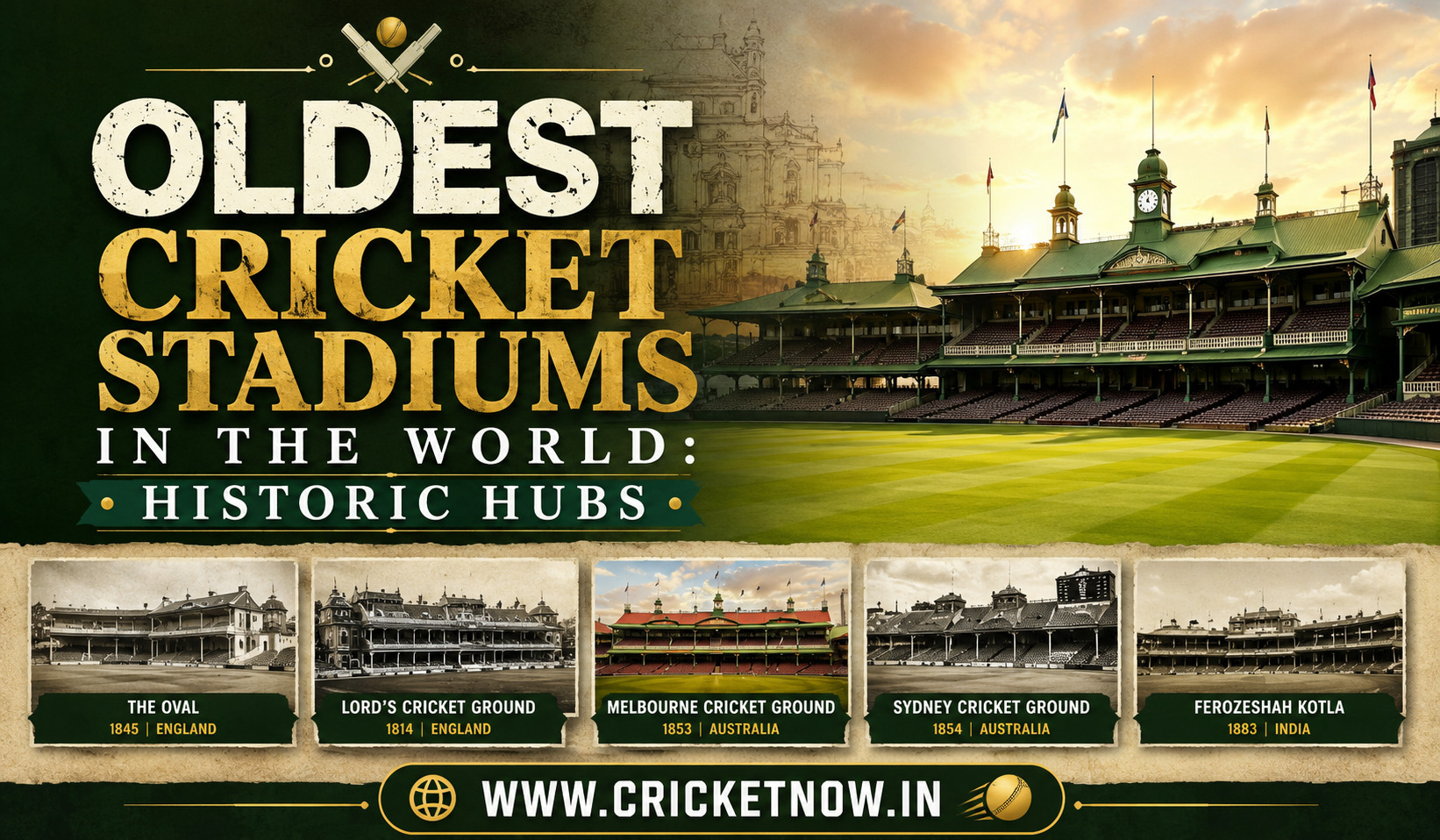 Oldest Cricket Stadiums in the World Historic Hubs