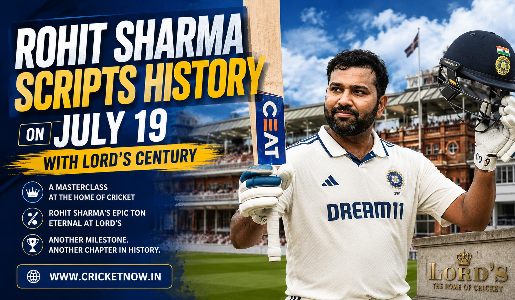Rohit Sharma's historic Lord's century