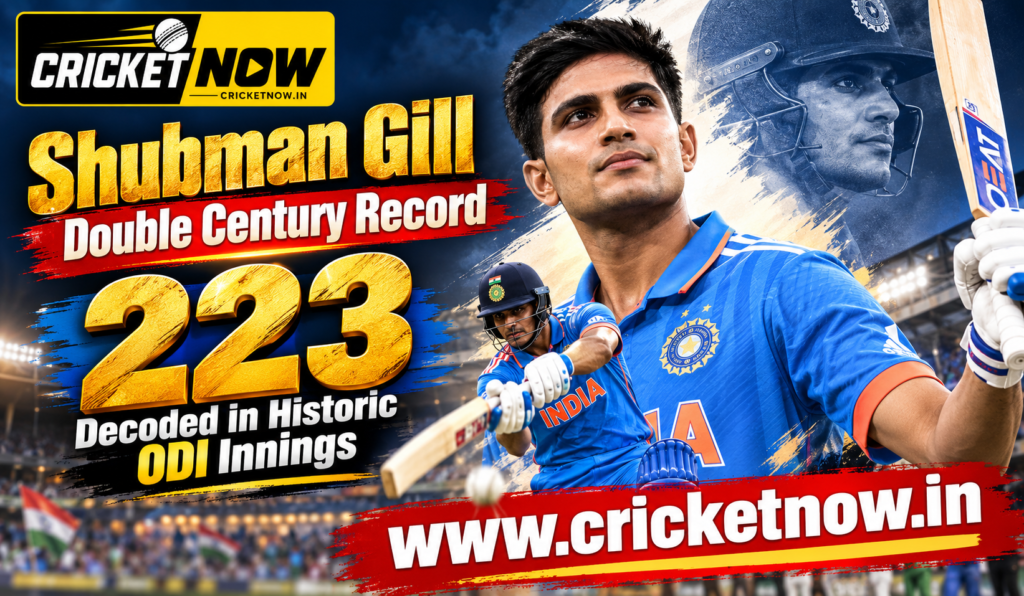 Shubman Gill Double Century Record 223 Decoded in Historic ODI Innings