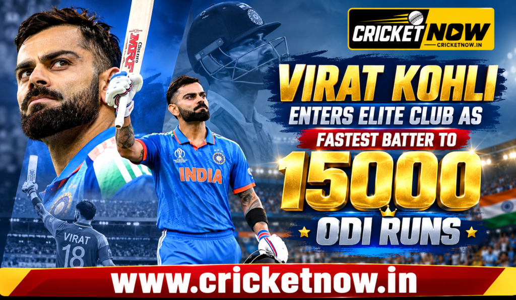 Virat Kohli Enters Elite Club as Fastest Batter to 15,000 ODI Runs